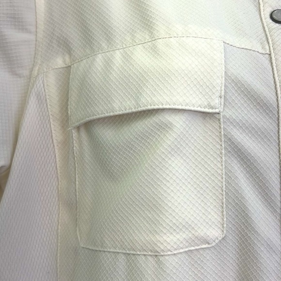 Harley Davidson - Ivory Performance Fast Dry Vented Woven Button Up Shirt Size L - Picture 7 of 13